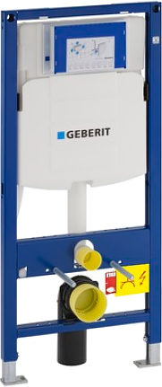 Система инсталляции для унитазов Geberit Duofix Delta Plattenbau 458.122.11.1 4 в 1 с кнопкой смыва