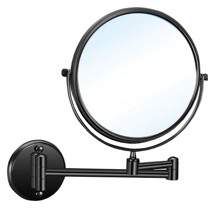 Зеркало для ванной Reflex с увеличением Х3, Ø 200 мм, латунь,  08009.2.N черное
