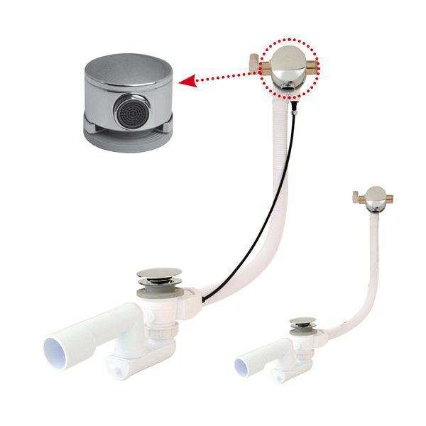 Сточный комплект для ванн с заполнением и переливом "Клик-Клак" 600 мм X01374