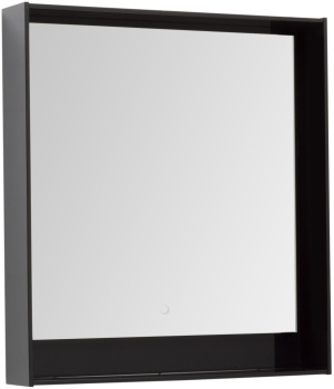 Зеркало Aquanet Милан 80 LED черный глянец 00306387