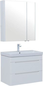 Мебель для ванной Aquanet София 80 белый глянец (2 ящика) 00274199