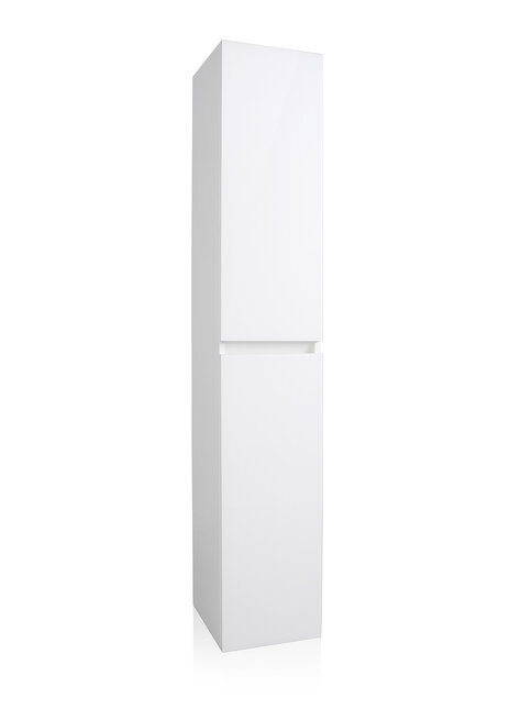 Шкаф-пенал подвесная Style line Даймонд 30х175,  Люкс белая, PLUS