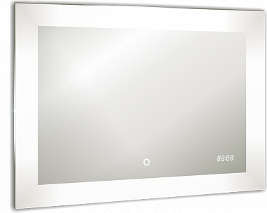 Зеркало AZARIO Норма - 6 800х600 (часы+сенсор выкл + подогрев+ радио, bluetooth+ термометр)