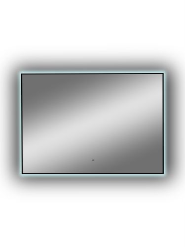 Зеркало Континент "Amer Led" с фоновой подсветкой, бесконтактным сенсором, черной окантовкой 1000х700