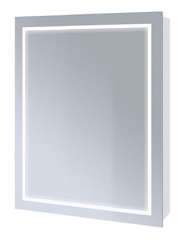 Зеркальный шкаф РОДОС 70 Левый с подсветкой (1 дверь)