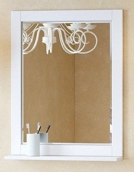Зеркало с полкой Corozo Техас 60 белое SD-00000276