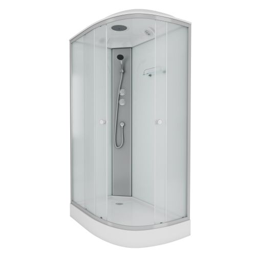 Душ.каб. NG-4312-14L (1200х800х2150) низкий поддон(13см) стекло МАТОВОЕ 3 места