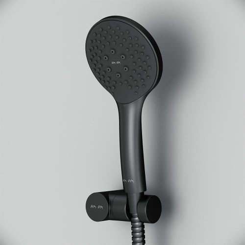 F0119022 Gem, душевой набор: ручной душ 110мм, держатель ручного душа, душевой шланг, чёрный, шт.