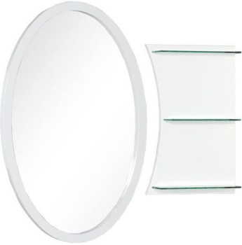 Зеркало Aquanet Опера L/R 70 белый с полкой 00212365
