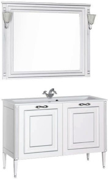Мебель для ванной Aquanet Паола 120 белый/серебро (литьевой мрамор) 00182131