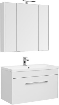 Мебель для ванной Aquanet Августа 100 белый (ручка хром, раковина Нота) 00287677