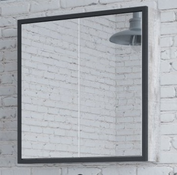 Зеркало-шкаф Corozo Айрон 60 черный/антик SD-00000278