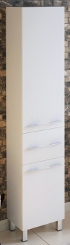Шкаф-пенал Corozo Мирэль 40 с корзиной белый SD-00000400