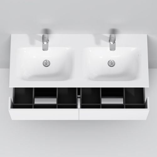 M70AWCD1202WG Spirit V2.0, Раковина мебельная, керамическая, 120 см, встроенная, цвет: белый, глянец