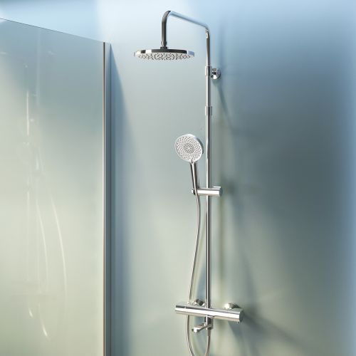 F0785A500 X-Joy, душ.система:  см-ль д/ванны/душа с ТМС, душ.штанга,верхний душ 220мм, ручн душ,хром