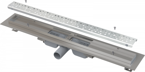 Душевой лоток AlcaPlast с решеткой Антивандал APZ111-850 Low Водоотводящий желоб с решеткой