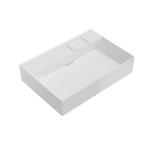 Раковина Kerama Marazzi LOGICA мебельная\подвесная без отверстий 70, белая глянцевая