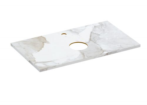Столешница STONE из керамогранита Life 80x45x2 белый сатиновый