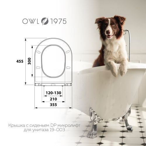 Крышка с сиденьем DP микролифт для унитаза OWLT190202/OWLT190101/OWLT190602/OWLT190301/OWLT190304/OWLT190702/OWLT190802/OWLT190801