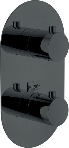 Смеситель термастатический для ванны Nobili WE00102/TFLP (внешняя часть), глянцевый черный