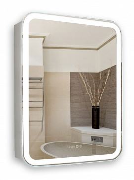 Зеркало-шкаф AZARIOФиджи 60 (602*800*140) + часы (LED-00002363)