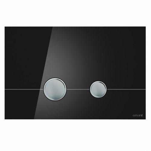 Клавиша STERO для инсталляций Cersanit LINK PRO/VECTOR/LINK/HI-TEC стекло черный P-BU-STE/Blg/Gl