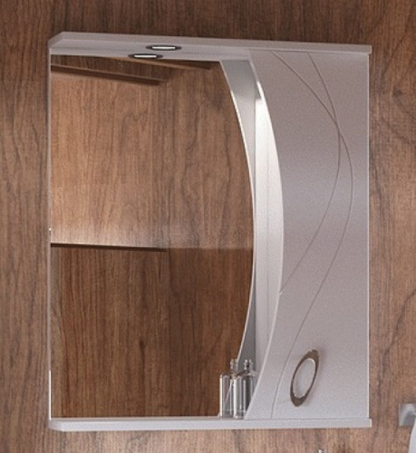 Зеркальный шкаф 59х74 см белый глянец Corozo Наина SD-00000298