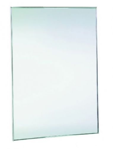 зеркало антивандальное 700х500 с рамкой из нержавеющей стали глянцевой