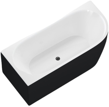 Акриловая ванна Aquanet Family Elegant A 180x80 3805N Gloss Finish (панель Black matte) 3805-N-GW-MB