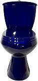 Унитаз-компакт Оскольская керамика Элисса Антивсплеск Стандарт, нижний подвод воды, косой выпуск, синий