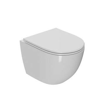 Унитаз подвесной Point Афина PN41041 безободковый, сиденье микролифт