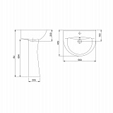 Раковина Santeri Виктория с переливом декор беж. 131116S0711B0