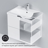 M90FHX06022WG GEM, База под раковину, подвесная, 60 см, 2 ящика push-to-open, цвет: белый, глянец