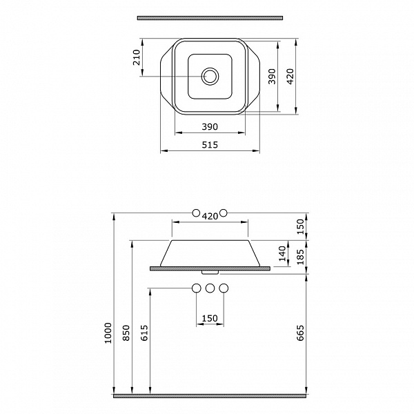 Раковина Bocchi Elba 1005-019-0125 красная