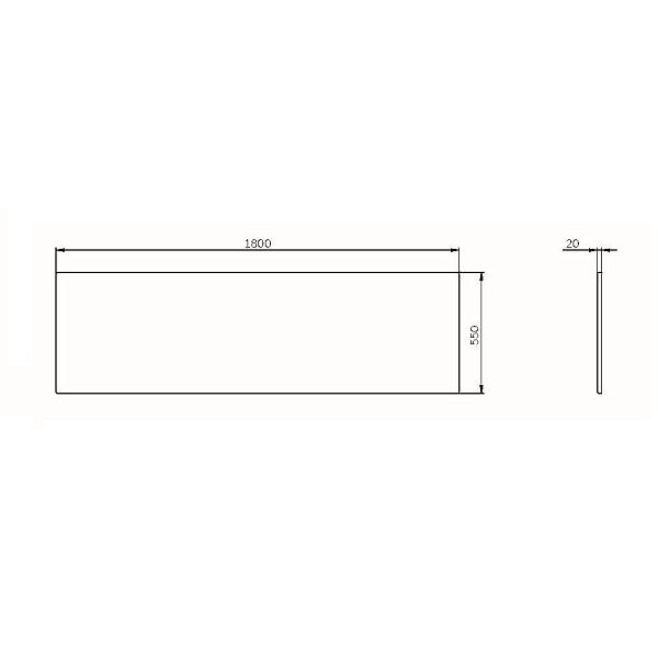 W94A-180-080W-P X-Joy панель фронтальная для ванны 180х80