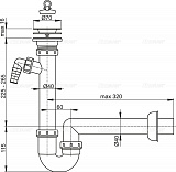Сифон для мойки AlcaPlast A810-DN40