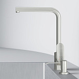 F8005D11 Like, набор 2в1: смеситель для кухни L-образный излив, диспенсер, сатин, шт.