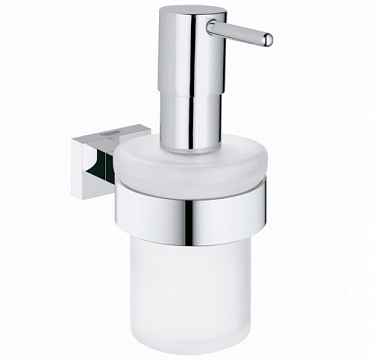 Дозатор для жидкого мыла с держателем Grohe Essentials Cube 40756001 Хром