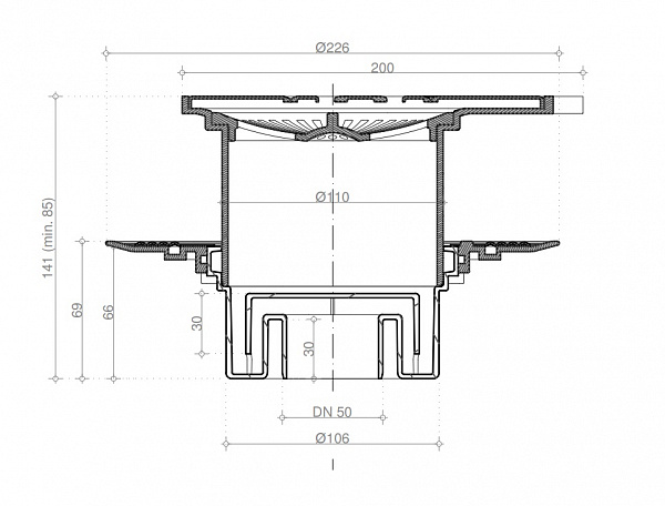 Confluo Standard 20х20 Vertical Angle Pestan