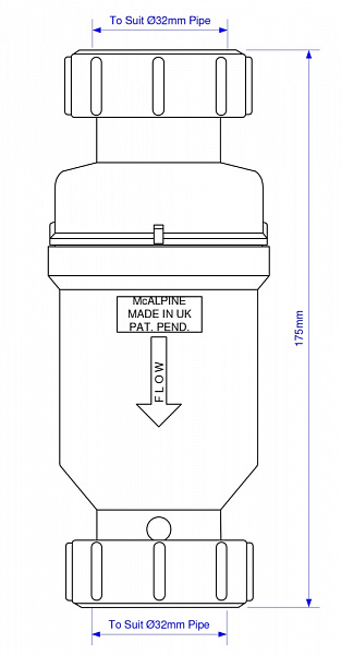 Сифон  McAlpine MRNRV32C