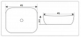 Раковина OWL Grey OWLB191026, 41 x 41 см