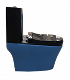 EY-9006 Унитаз -моноблок, с сиденьем термопласт с микролифтом черно-голубой