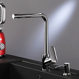 F8005D00 Like, набор 2в1: смеситель для кухни L-образный излив, диспенсер, хром, шт.