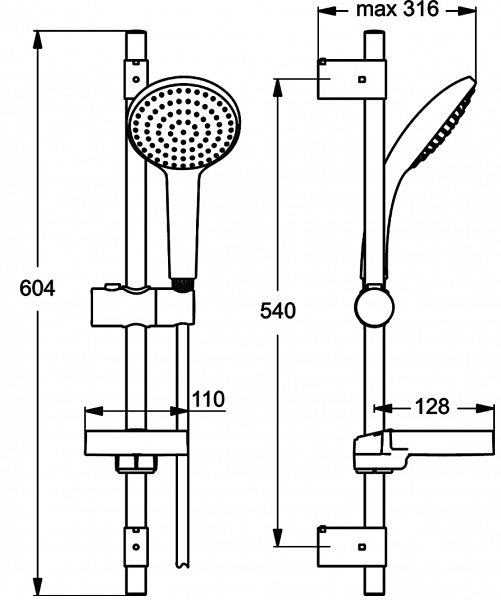 Душевой гарнитур Ideal Standard IdealRain B9423AA