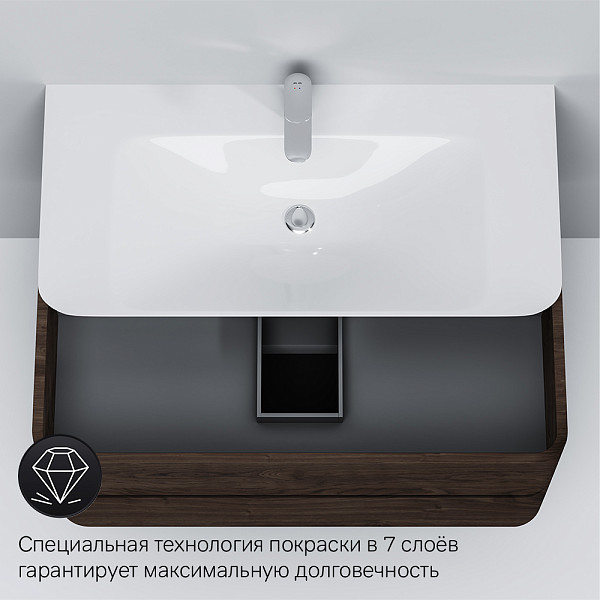 M30FHX1002TF Sensation, База под раковину, подвесная, 100 см, ящики, табачный дуб, текстурированная,