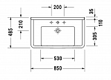 Комплект мебели Duravit тумба XBase + раковина Starck 3 85 см