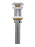 AQM7002-0MFG Донный клапан AQUAme без перелива, керамическая накладка, цвет светло-серый матовый