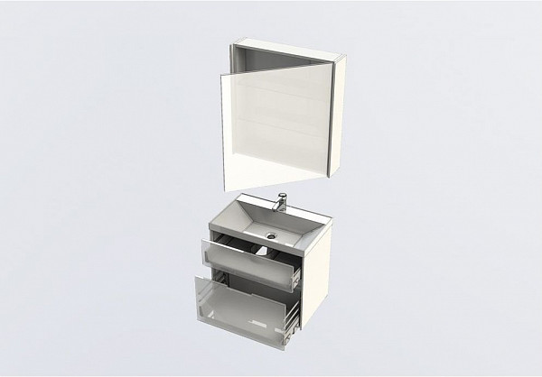 Мебель для ванной Aquanet Латина 70 белый (2 ящика) 00180123