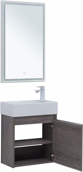 Мебель для ванной Aquanet Nova Lite 50 дуб рошелье (с дверецей) 00302529