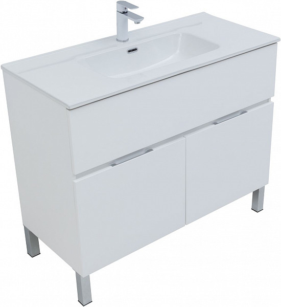 Мебель для ванной Aquanet Алвита New 100 1 ящик, 2 дверцы, белый матовый 00274184